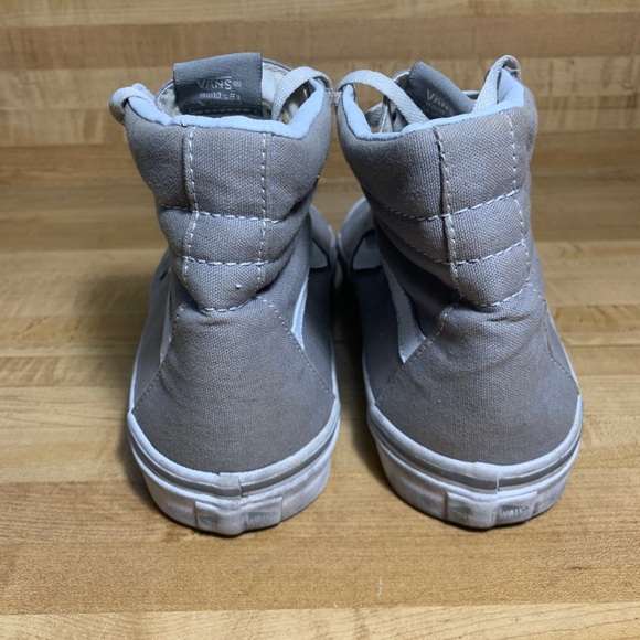 Vans SK8 Hi Canvas High Tops Gray/White Size 11 - Picture 4 of 7